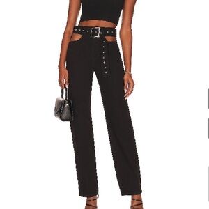 WeWoreWhat Black Straight Leg Jeans